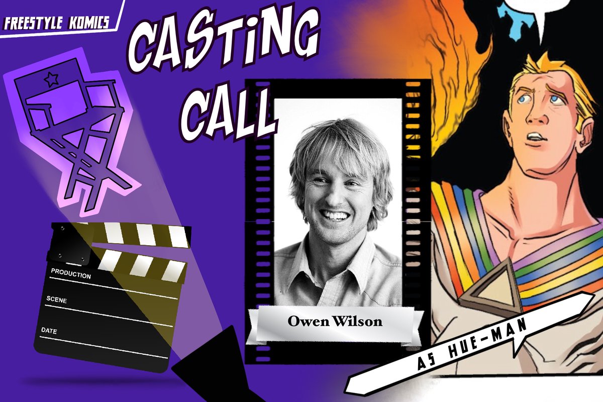As clever as our wordplay and our character Hue-Man is, we would love to see the phenomenal actor Owen Wilson be casted for the role! Let us know what you think of our pick and who you think would be a great fit. #arts #indie #indiecomics #comic #hollywoodactor #hollywood