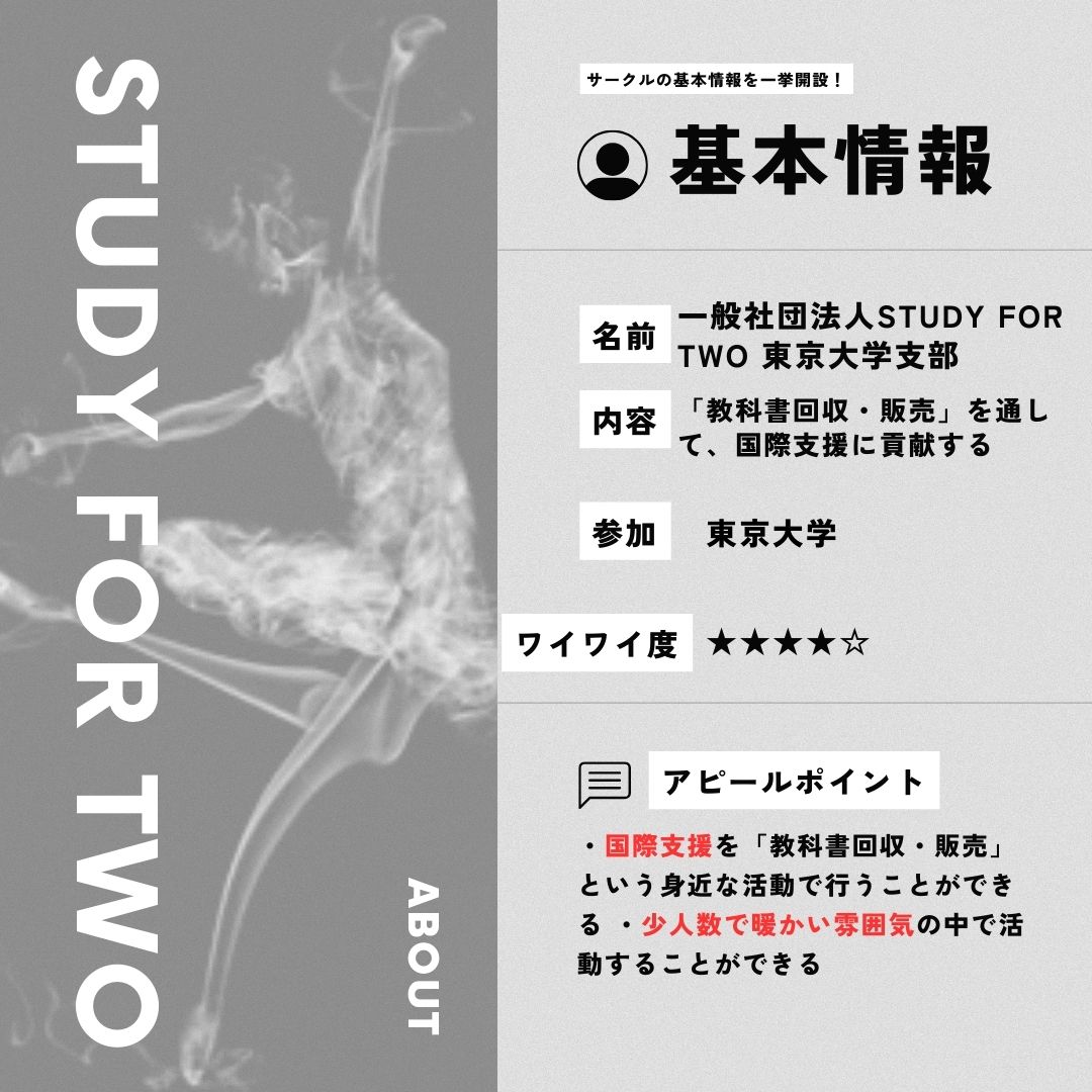 Week_community's tweet image. 【STUDY FOR TWO 東京大学支部】東大の国際支援サークル

国際支援を「教科書回収・販売」という身近な活動で行うことができる。

国際支援を肌身を持って感じたい人はおすすめのサークルです！

X：

#サークル #春から東大 #国際支援