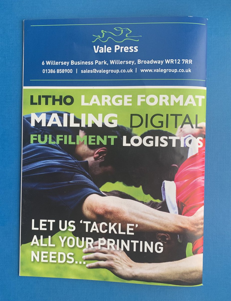 ValePrintGroup's tweet image. Delighted to be sponsoring todays match Stratford-upon-Avon RFC v Cheltenham RFC. Have a great game guys. Apparently the “Going” is a little “Soft”. If you would like great prices and quality on your print, please email: edward@valegroup.co.uk