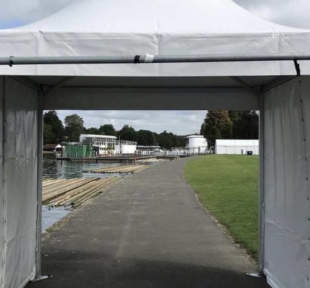 There are 87 sleeps to Henley Royal Regatta 2024. #HRR24 My favourite tent: Gateway to hope, dreams, and the Regatta Cafe. 🤤 📸@RowCo_Henley