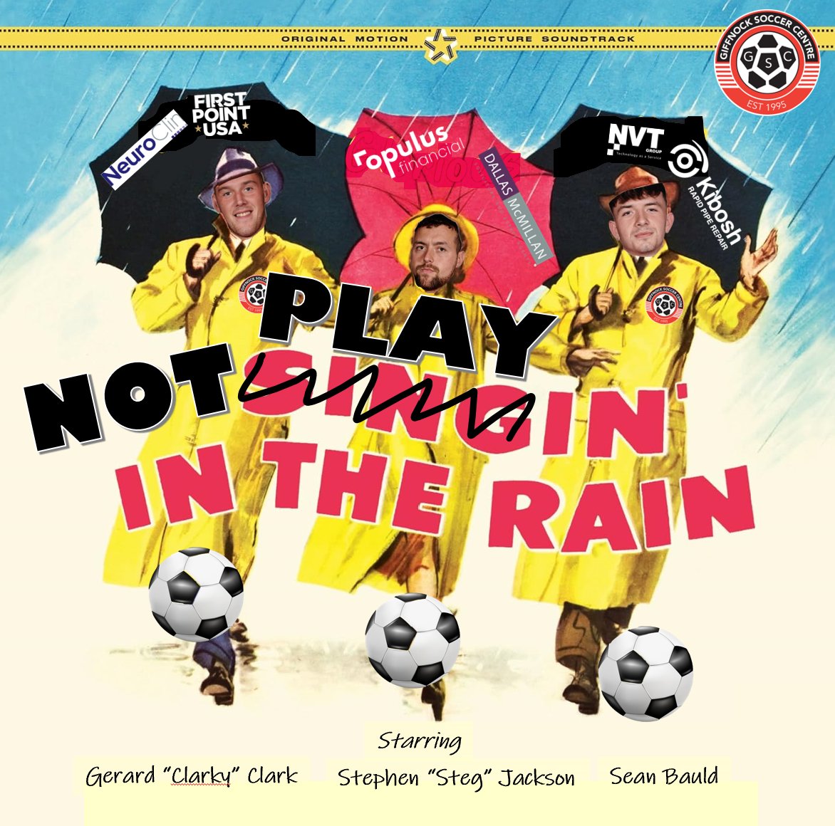 Game #27 - <a href="/NewmainsUtdFC/">Newmains United Community FC</a> v <a href="/GiffnockWOSFL/">Giffnock SC WOSFL</a> 
Game is unfortunately OFF following the relentless rain this week.  Enjoy the rest of the weekend - off to watch our 2008's in a top of the table clash this morning ... and might watch something on the box this afternoon 🤣