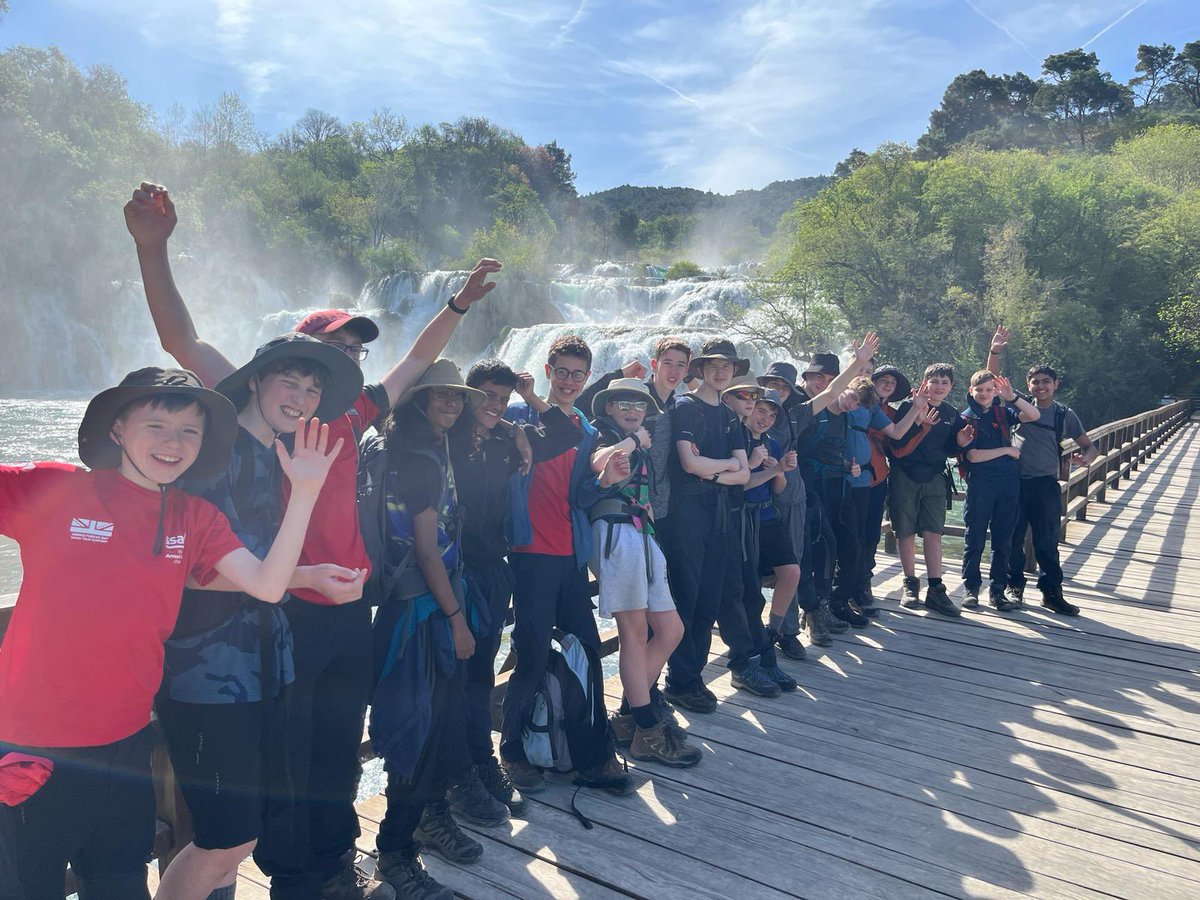 Croatia 🇭🇷 expedition - Team 1 hanging out at the waterfalls in Krka National Park! #lastday