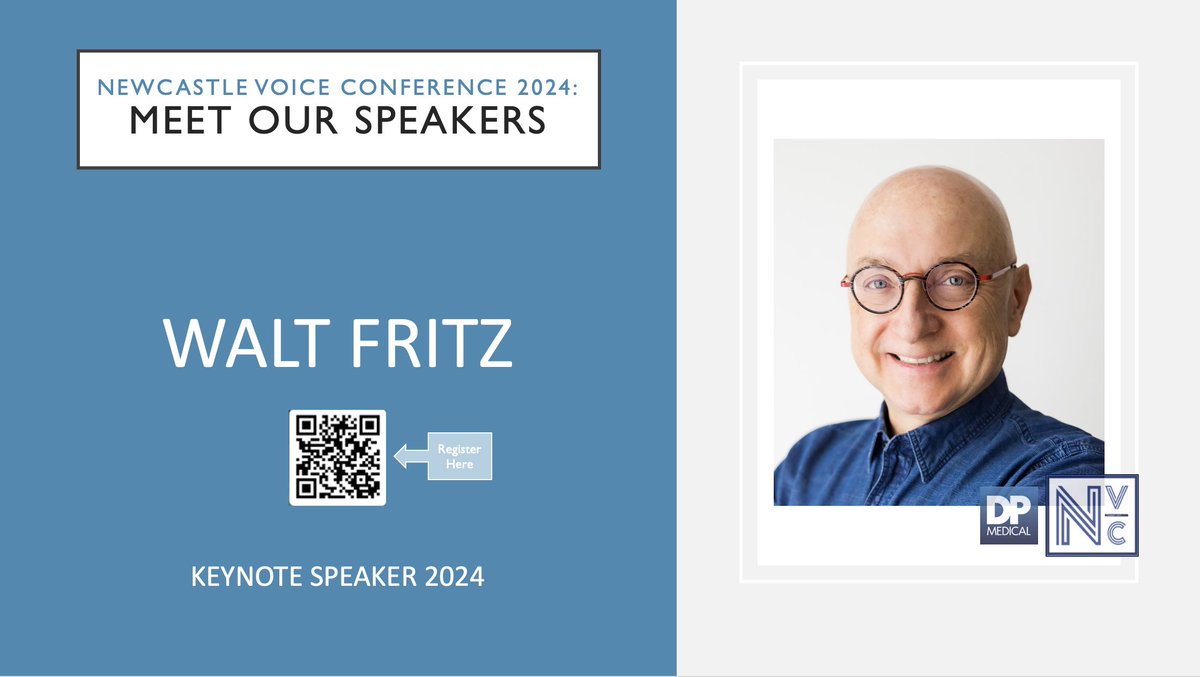 NEWCASTLE VOICE CONFERENCE 2024 - “Shared Decision-Making”- Introducing our Keynote Speaker @waltfritz .  Walt will be delivering two keynote lectures as well as a short introduction workshop on manual therapy techniques. Register forms.office.com/r/frTPw4BkM4