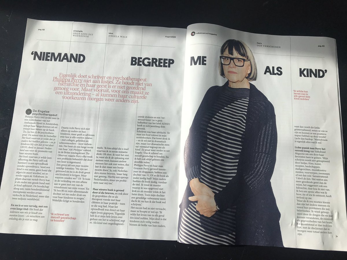 How lovely to see the wonderful @Philippa_Perry in my paper this morning 😍