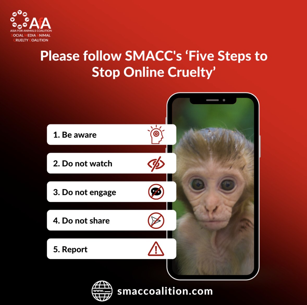 If you see neglect, abuse, or violence against animals on social media, don't engage! ✋ Here's a simple guide by @AsiaforAnimals to help you report it effectively...

smaccoalition.com/report-a-conce…

#StopAnimalCruelty #WildWelfare #AnimalWelfare