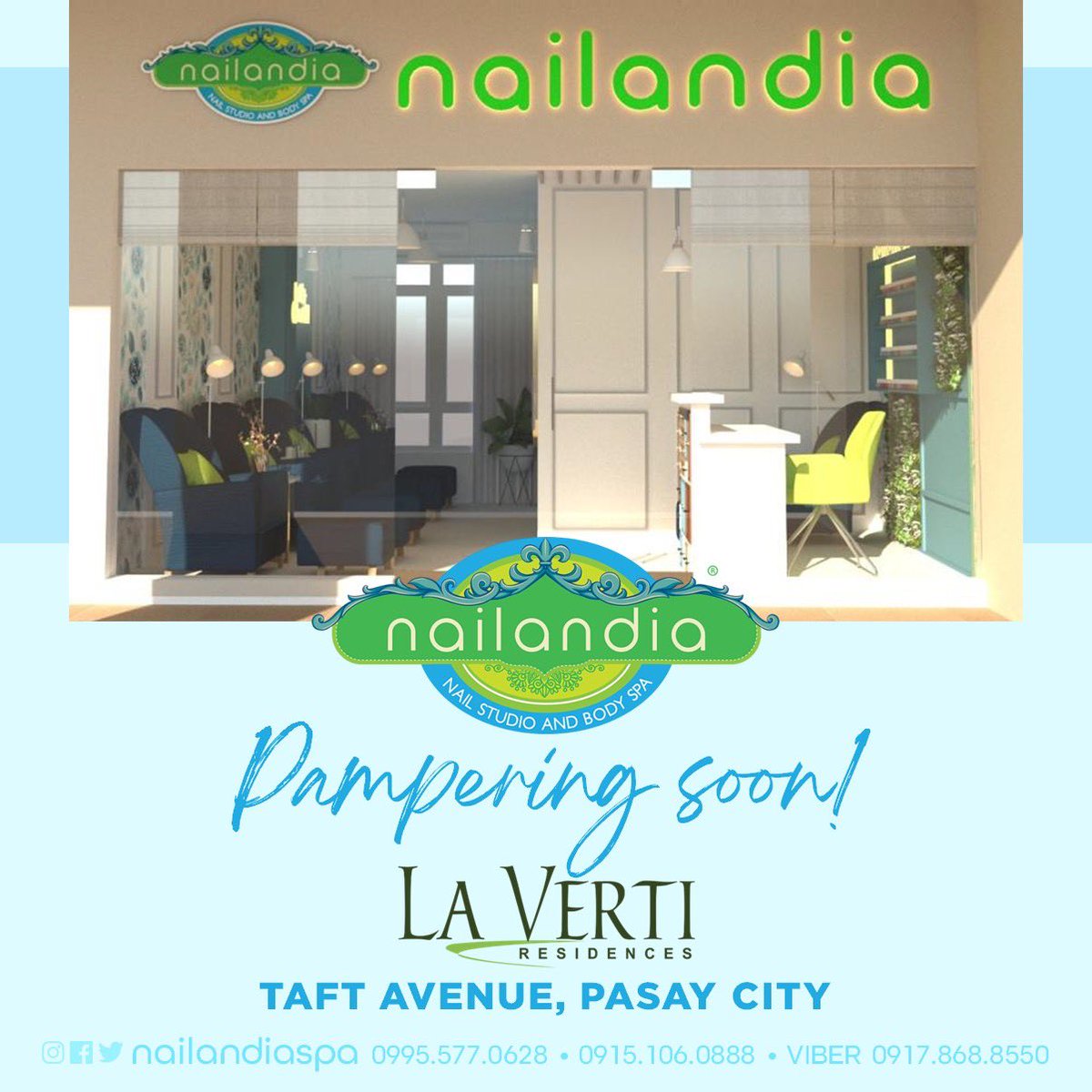 #NAILANDIA is pampering La Verti Residences Taft Ave. soon🩵💚
Open for #FRANCHISE
#LowFranchiseFee
09955770628
09675899260
#MarianRivera
#NAILANDIALuxe
#NAILANDIAspa
#nailspafranchise
#nailspa
#nails
#spa
#business
#businessopportunity
#pamper
#selfcare
#selflove
#BusinessGrowth