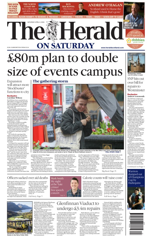 Good morning and welcome to the weekend. Here’s a look at today’s front page of The Herald. Subscribe here for exclusive access: heraldscotland.com/subscribe and #BuyAPaper