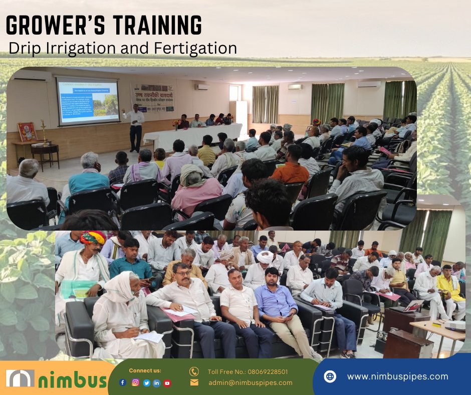 Big thanks to all Rajasthan growers who joined our recent training on drip irrigation and fertigation! Your commitment to sustainable farming is inspiring. Keep implementing the techniques learned to maximize water productivity. Stay tuned for future events! #SustainableFarming