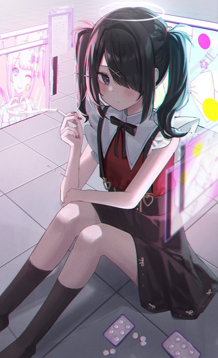 ame-chan (needy girl overdose) 1girl solo long hair looking at viewer blush shirt skirt  illustration images