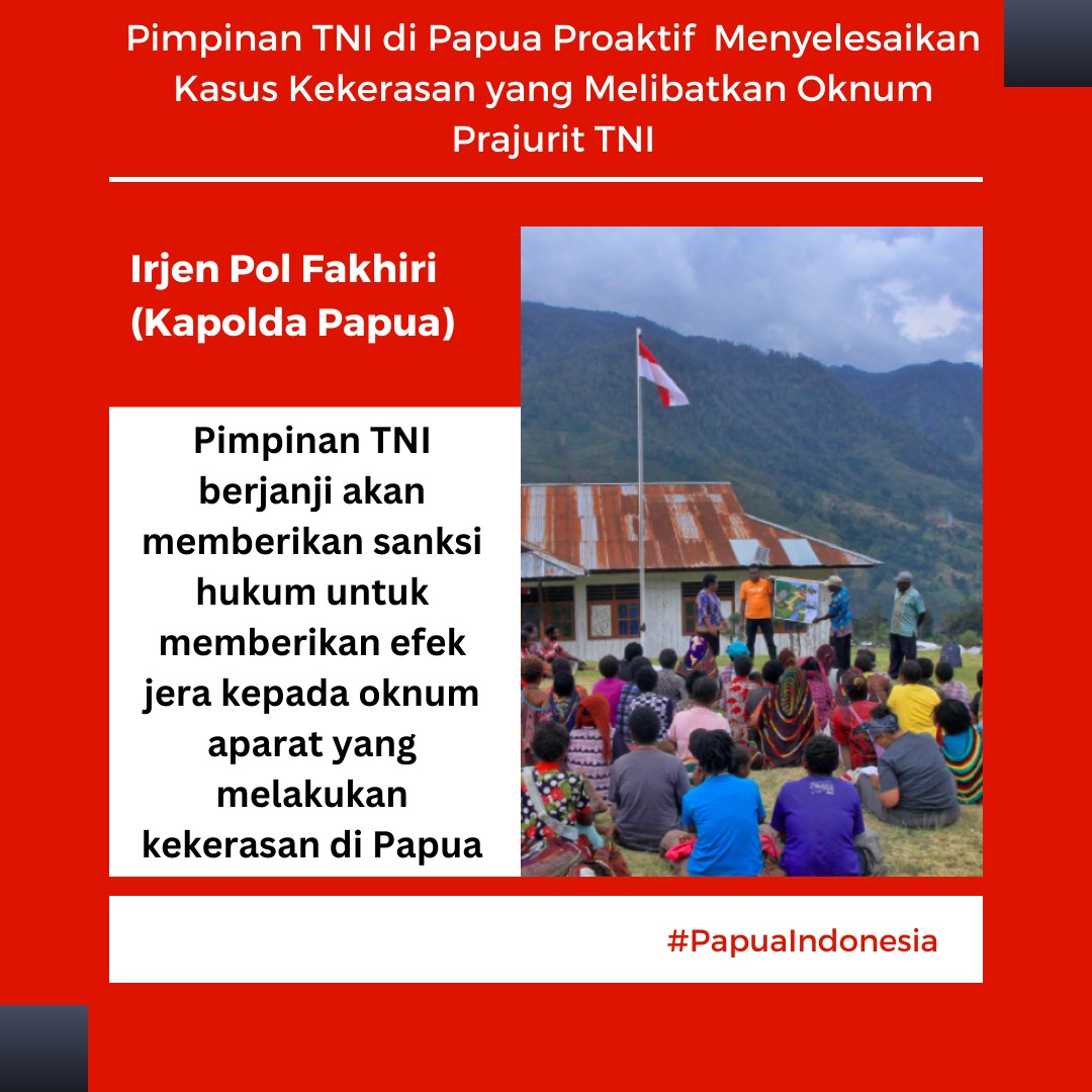 dewicrisna1's tweet photo. TNI memiliki komitmen yang kuat untuk menegakan hukum. 

#TNIBersamaRakyat #Papua #TumpasKSTPapua #PapuaIndonesia https://t.co/RTFTgTXr8c