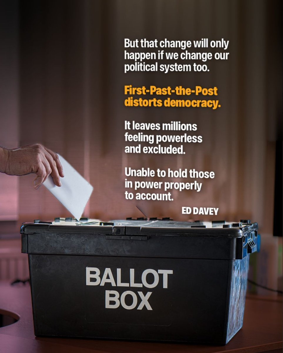 The Tories got 44% of votes but 56% of seats in our archaic First-Past-The-Post voting system and so could implement policies against our will. We need a better politics where parties collaborate to find solutions to long-term issues. #ChangeTheVotingSystem #MakeVotesMatter