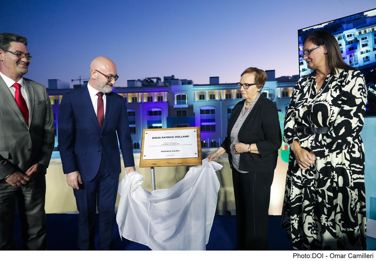 After years of dedication, collaboration, &amp; many challenges — we have unveiled #Malta’s largest social #housing project. A €10M investment, housing 102 families, 22 garages, + plans for a community clinic &amp; retail outlets. A big step towards wellbeing, belonging, dignity.