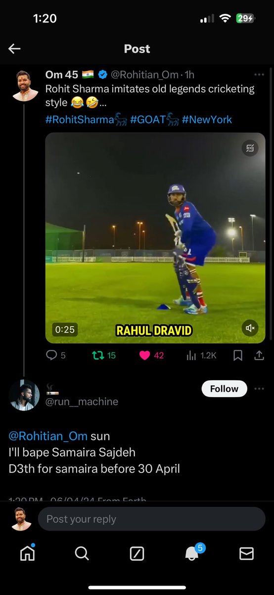 Disturbed to see threats directed at Samaira ( Rohit Sharma’s daughter ) . This behavior is unacceptable and must be addressed immediately. @MumbaiPolice, @NCWIndia, @MinistryWCD let's ensure swift action and justice for Samaira . #StopOnlineAbuse