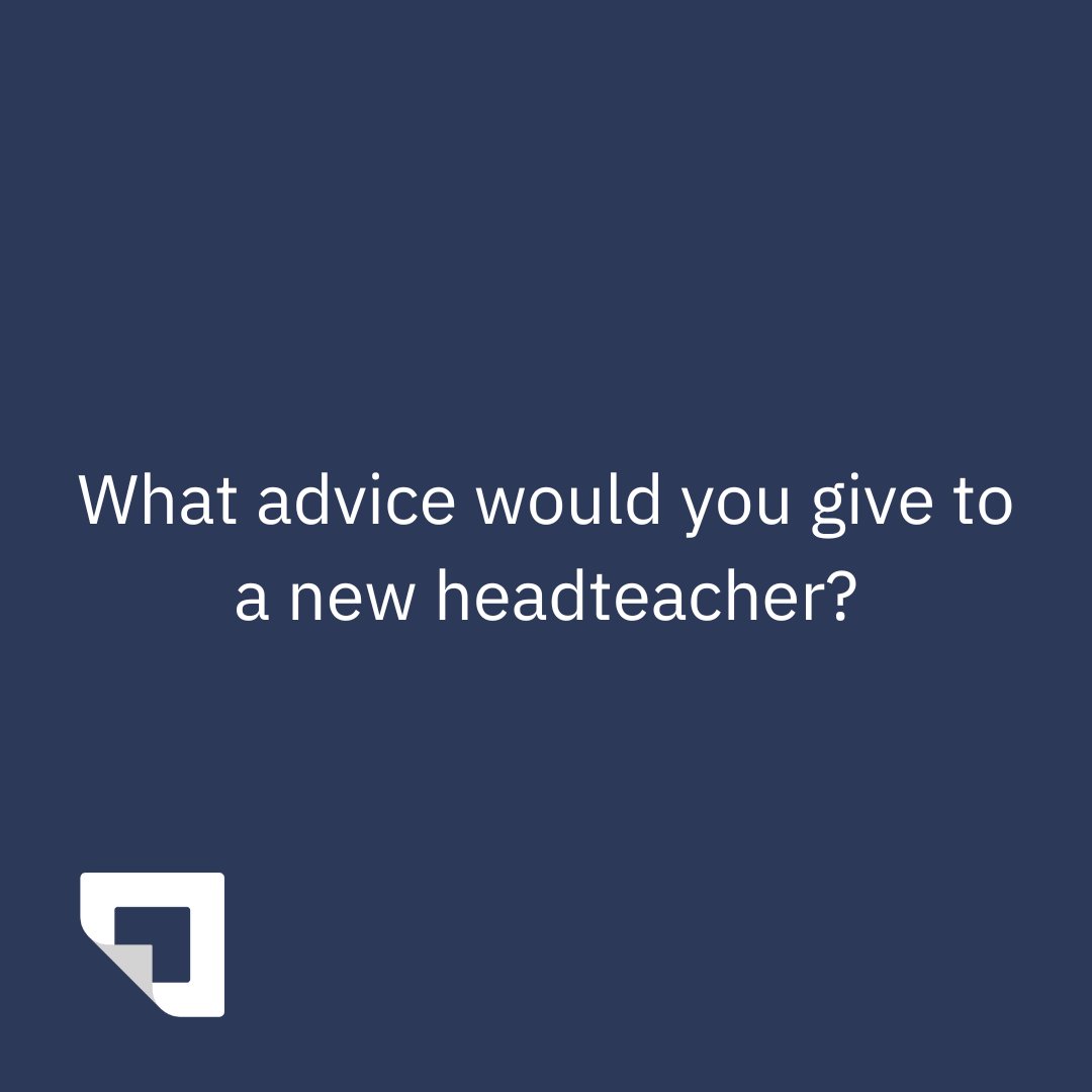 Welcome to #SaturdayEduChat. What advice would you give to a new headteacher?

@PaulGarvey4
@HeadSurrey
@CSEL_STOC
@joyoung1974
@smithsmm
@dave_mcpartlin
@AshidAli786
@secretHT1
@principalsian
@DrHeery
@Baritonedeaf2
@MoreMorrow