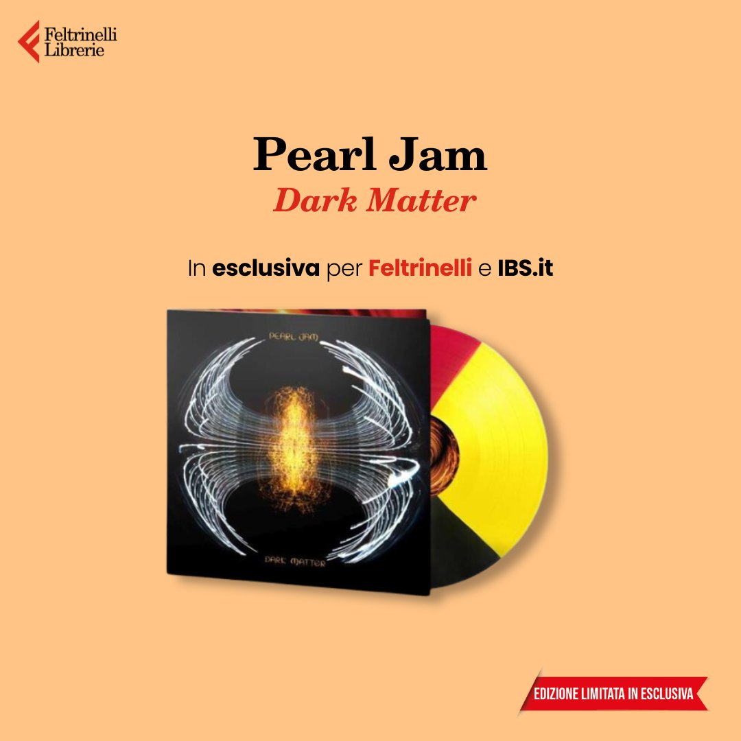 Dal 19/04 “Dark Matter” (@UMusicItalia), il nuovo album dei Pearl Jam🎶 Scoprite e prenotata il vinile colorato rosso, giallo e nero in edizione limitata ed esclusiva per Feltrinelli e IBS.it 👉🏼bit.ly/Feltrinelli_Da…