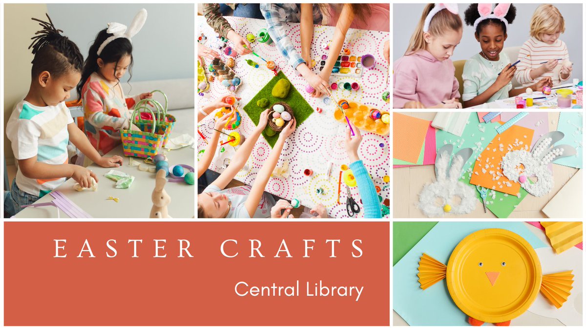 Join us for some Easter themed arts and crafts at Leicester Central Library today, including: Bunny headbands and plant your own daffodil bulb. 12noon - 4pm Free drop in activity.