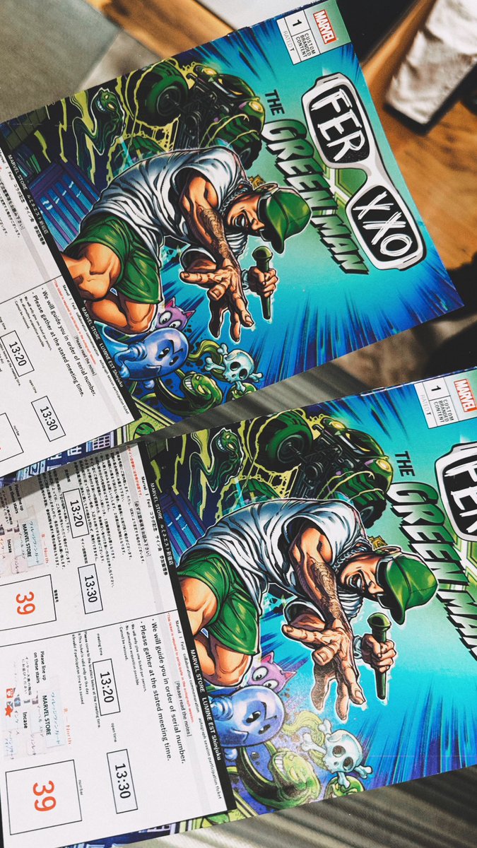 Feid en la firma del cómic de Marvel en Japón 🇯🇵 , Ferxxo 