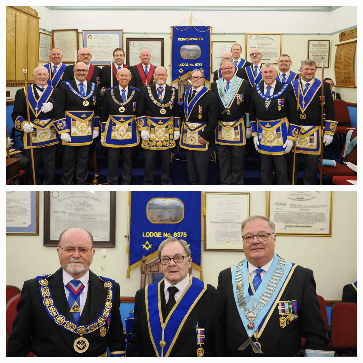 Wonderful evening @ Derwentwater lodge to celebrate WBro. Neville Parry 60 year membership of our fantastic order
Full Provincial team in attendance 
A pack lodge room
A sincere presentation by the PGM 
Brilliant festive board 
A fitting occasion for a great man & Mason 🎼🎵🎶🎼