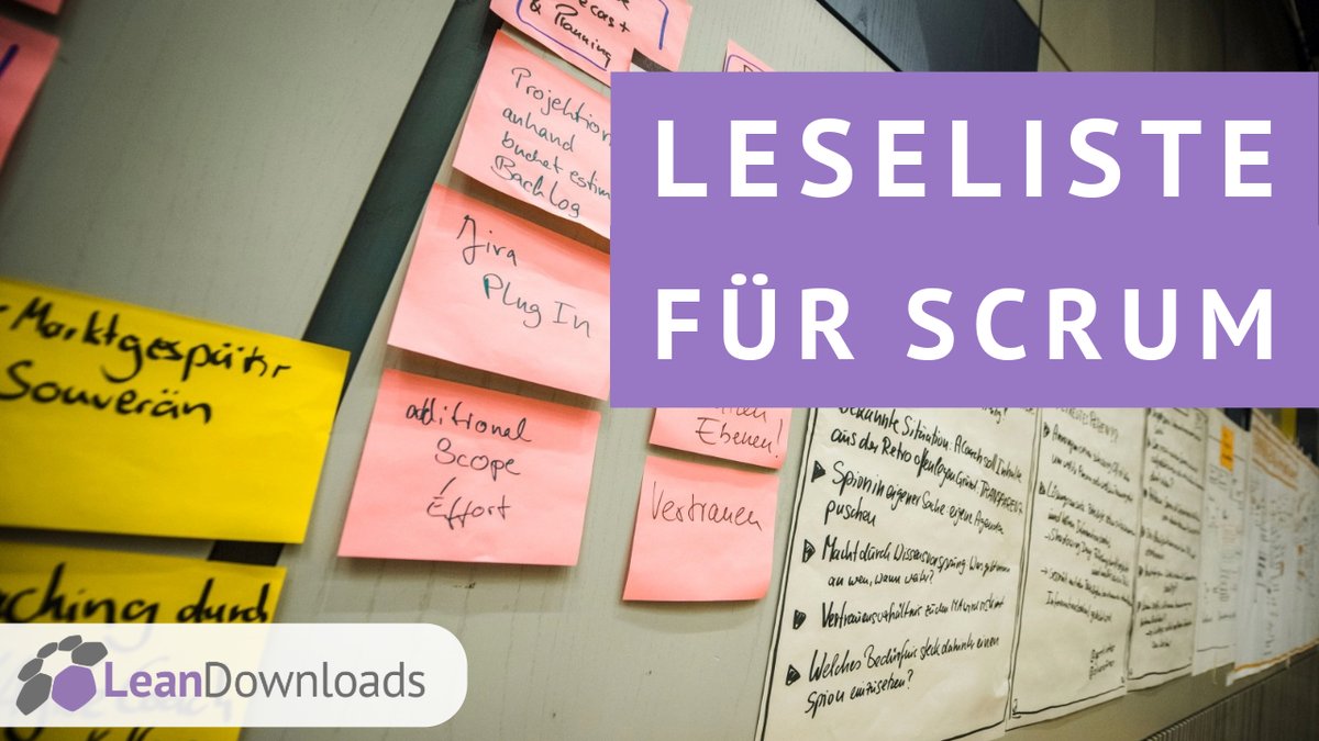LeanKnowledge's tweet photo. Diese #Leseliste soll Scrum Master:innen, Product Owner:innen und Führungskräften helfen, die Hintergründe von agiler Arbeit besser zu verstehen. Kostenfreies Angebot auf #LeanDownload https://t.co/PSt7ASJVT7 https://t.co/kgl61IwPjg
