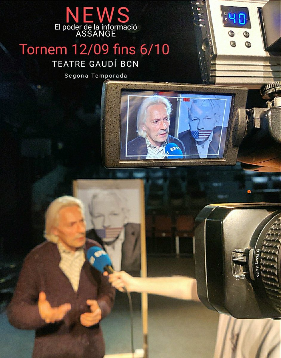 Tornem amb Assange "El poder de la informació" al <a href="/teatregaudi/">Teatre Gaudí</a> 🎭 Segona temporada en cartellera
📣 Del 12 de setembre al 6 d'octubre  #FreeAssange