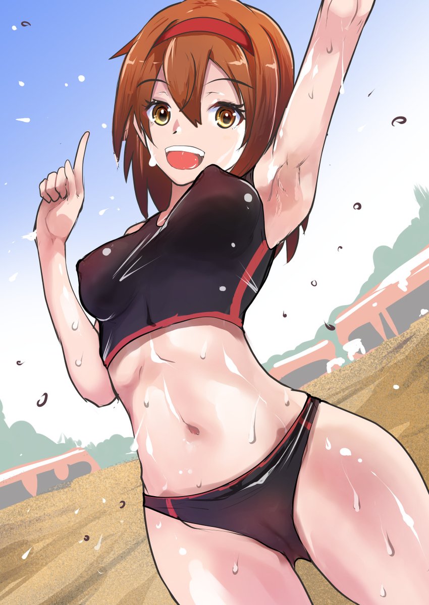 白露お姉ちゃん「もうひと汗!流そっか!」
#くちくのおけけ 