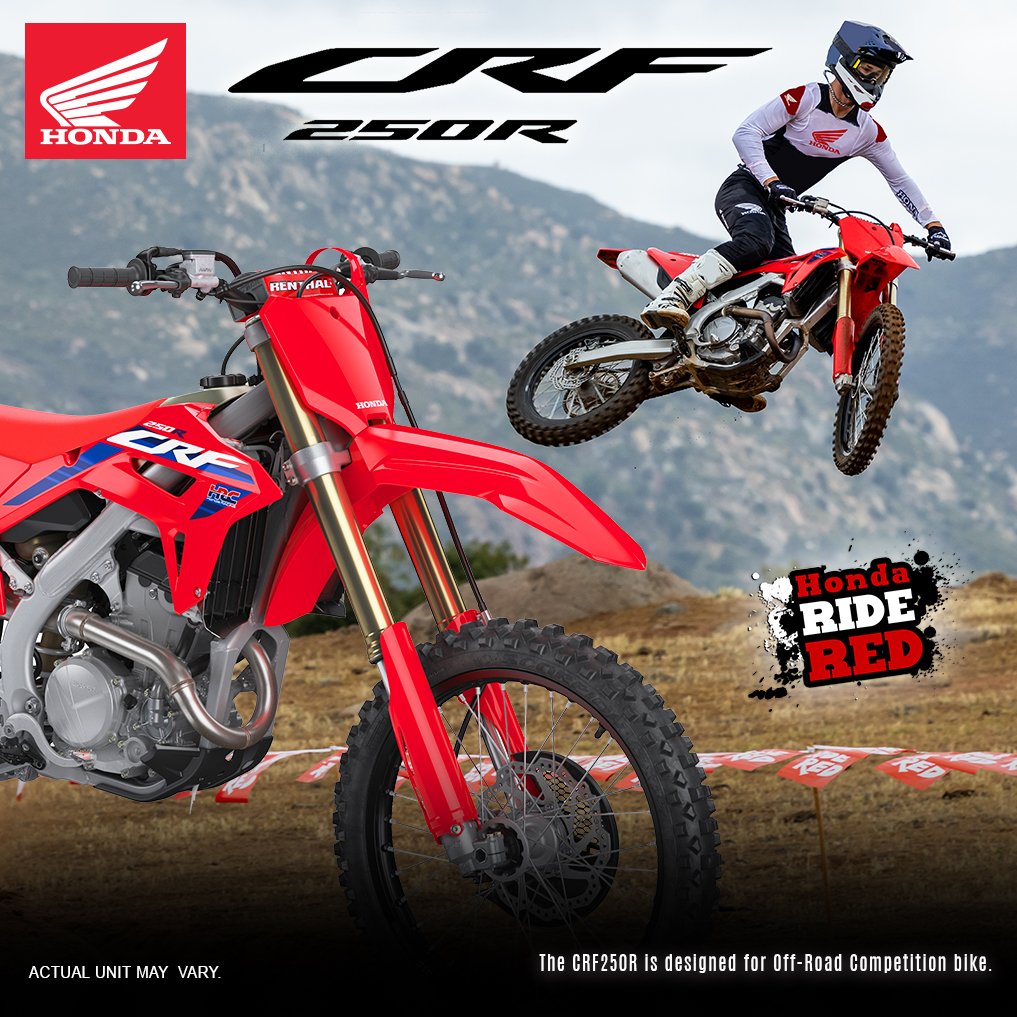 The CRF250R is designed for off-road competition and is suitable for all enthusiasts and professional racers.

Begin your fascinating off-road ride today.

Get one now!

#CRF250R
#HondaRideRed
#HondaPH
#OneDream