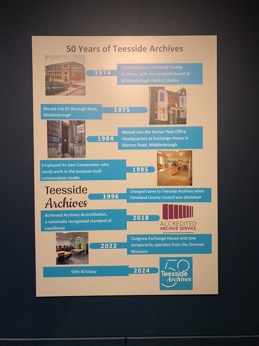 We had a brilliant day yesterday celebrating our 50th birthday and the launch of our “Treasures of Teesside Archives” exhibition which runs all month
We were even honoured to have the mayors of Middlesbrough, Redcar & Cleveland and Stockton attending
#Archive30 #MiniMilestones