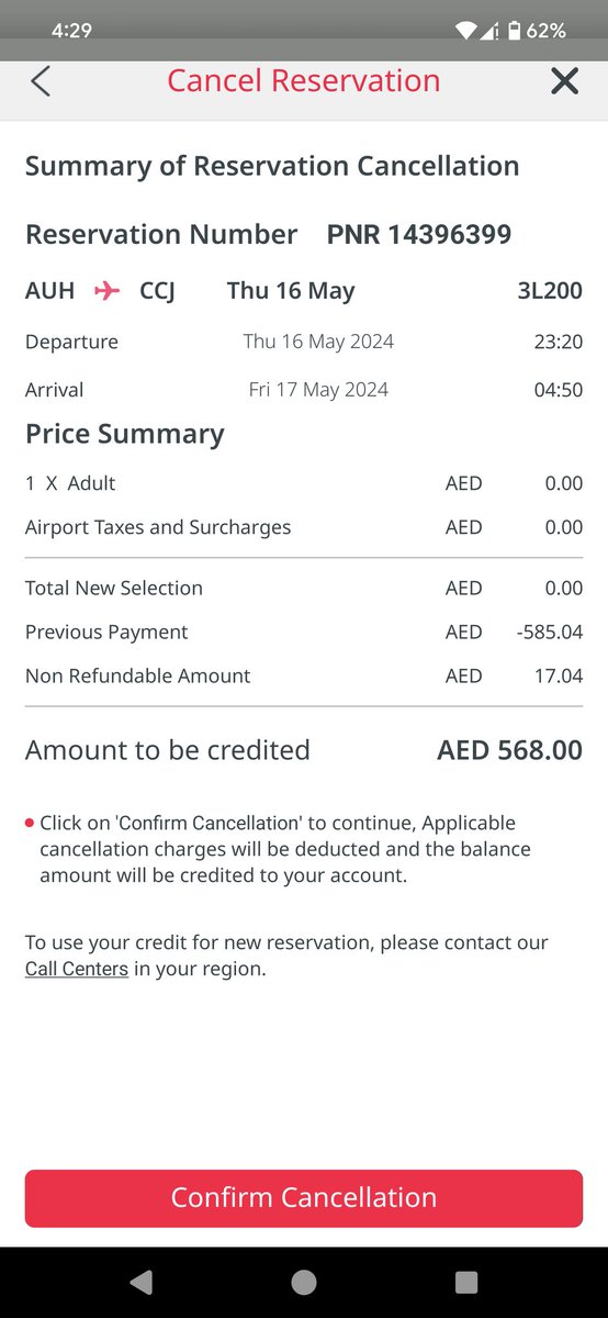 Aquib_Bee's tweet photo. Recently i had a bad experience with @airarabiagroup. I had to cancel my ticket due to vacation change and at the time of cancellation the total amount to be credited as shown as AED 568, but i received only AED154. 
I am a victim of a pure scam. i raised complaints,no action yet https://t.co/psTN5CLHNM