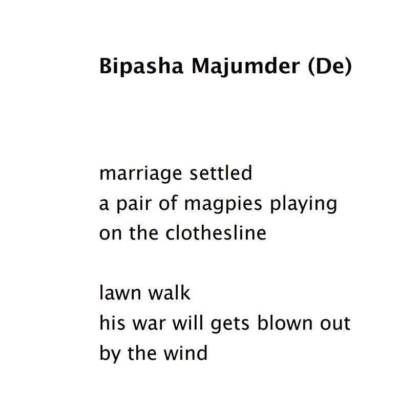 BIPASHADE1's tweet image. Glad that two of my haiku have found a home in Leaf . Millions of thanks to the editor for this selection.