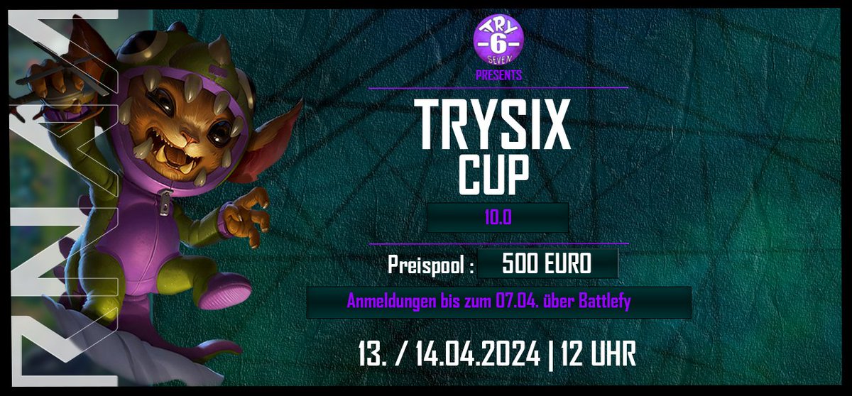 Nur noch 1 Tag für die Anmeldung !!

3 Teams haben noch Platz !