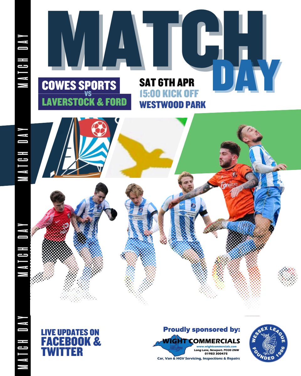 It’s game day at Westwood Park! A cracker in store today, see you all there!

#wessexleague #cowessportsfc #football #westwoodpark