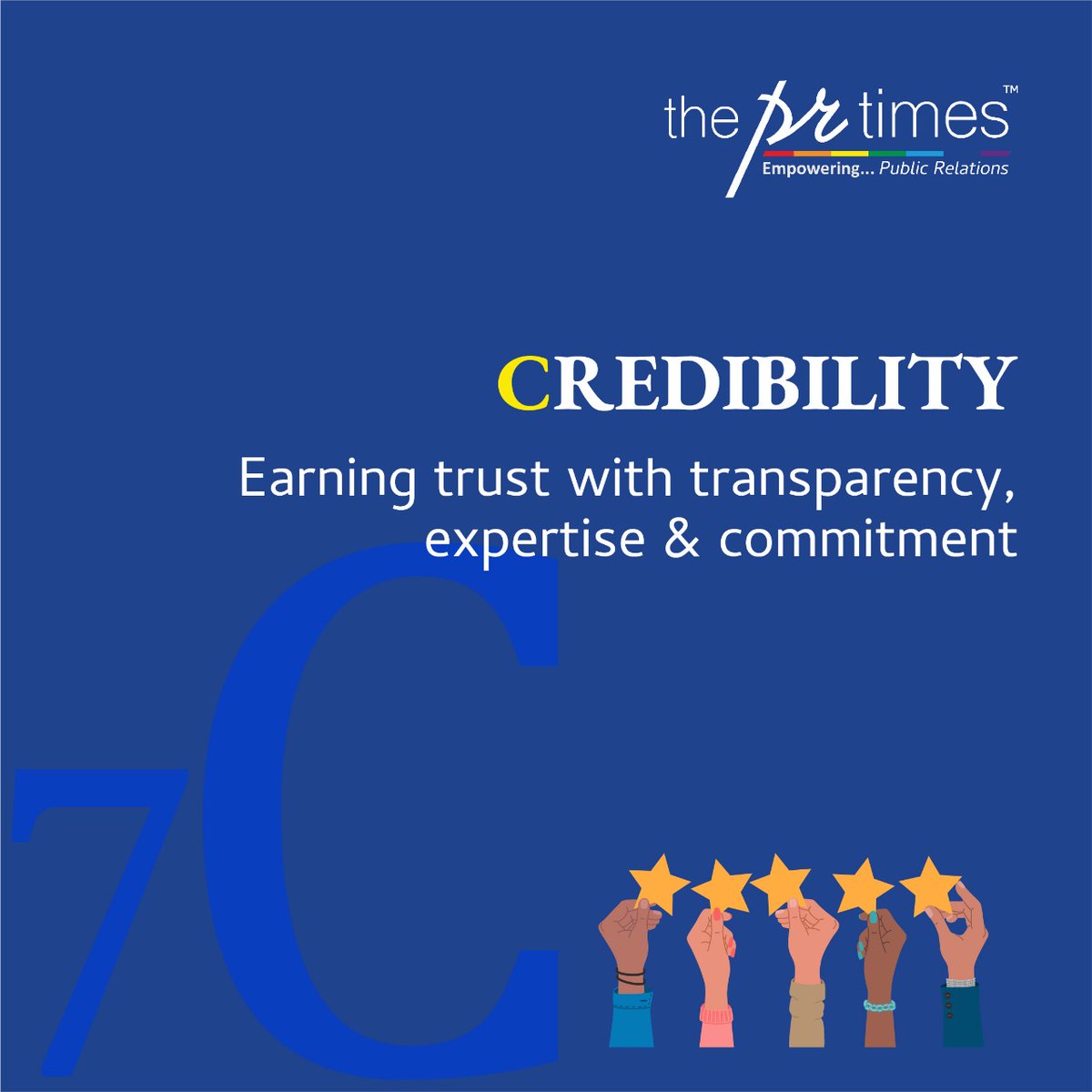 Credibility: 'Earn trust, build credibility. With transparency and integrity, your brand becomes a beacon of reliability in a crowded marketplace. #TrustBuilding #BrandCredibility #PR'