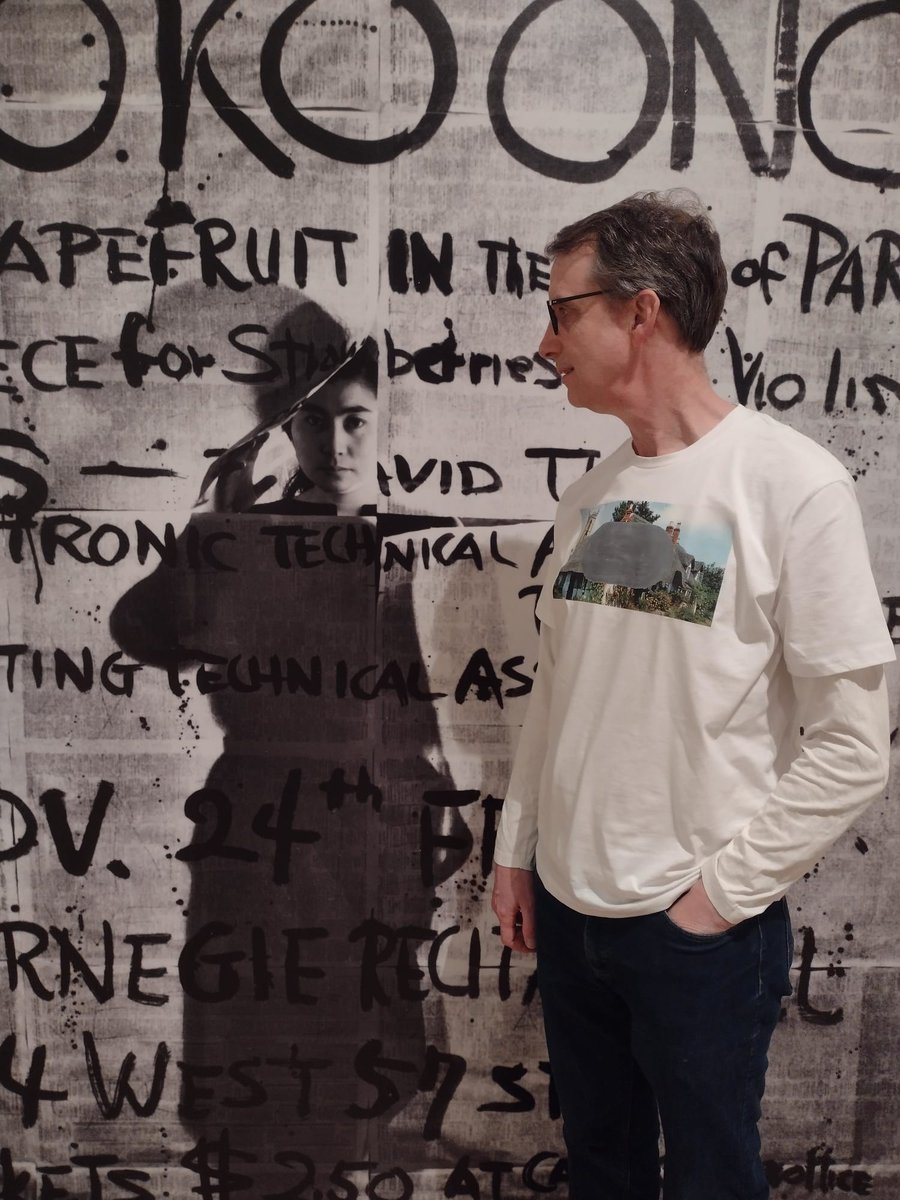 collectconnect4's tweet photo. Final day of the Translocation and Dislocation exhibition, art in unusual places. Today Nick Roberts' artwork on a t-shirt, words by @EdArantus, backdrop by @YokoOno Read more here https://t.co/xHxwGwNgpv Thanks to everyone who has exhibited, written and supported us. #publicart https://t.co/ivwjvmkMAB
