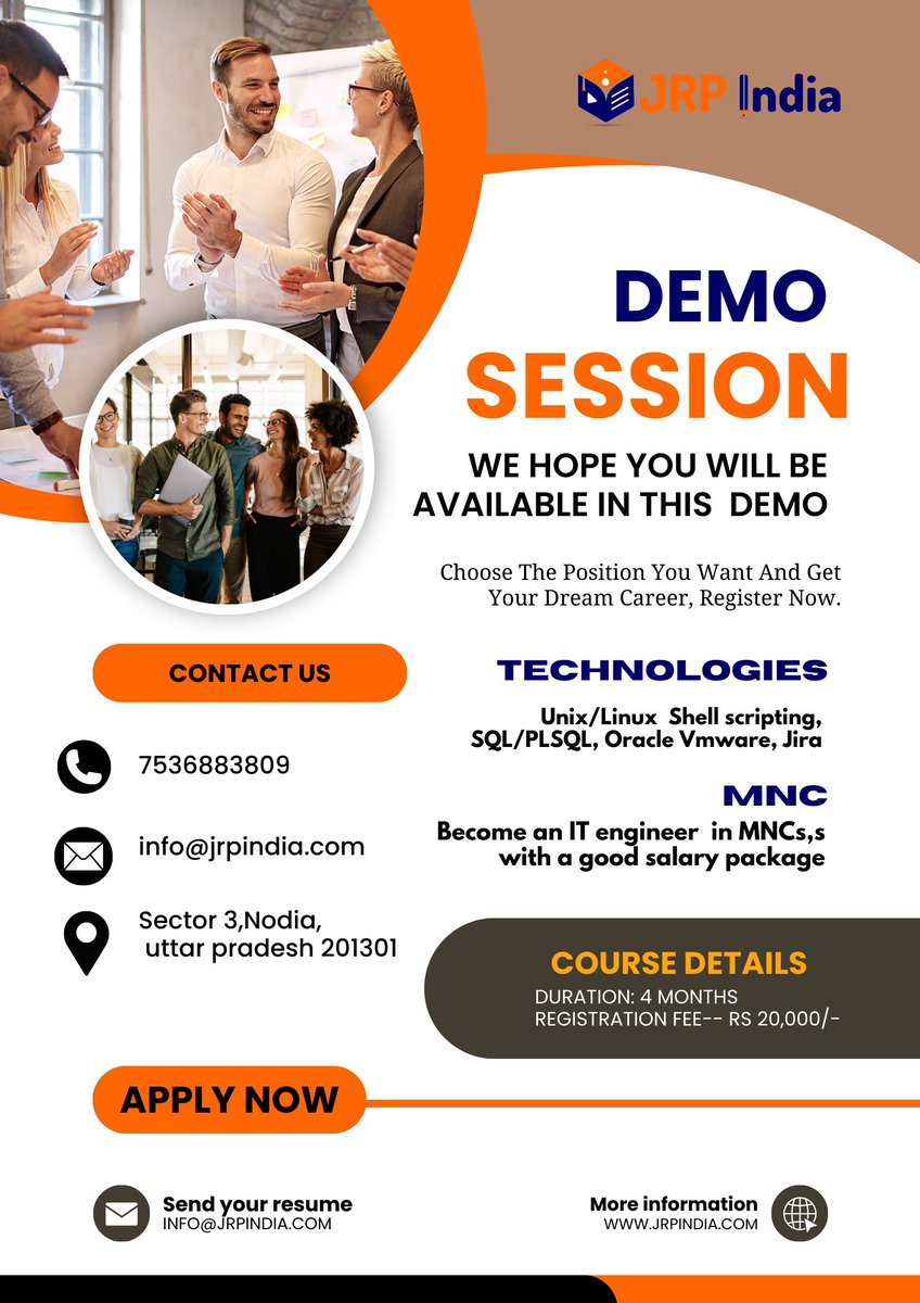 🔥 Elevate your database skills with our FREE Oracle demo session! 💻🔮 Learn from the experts and take your knowledge to the next level.
#Oracle #database #demo #freeclass #learning #technology #IT #professionals #skills #development #growth #opportunity #jrpindia
