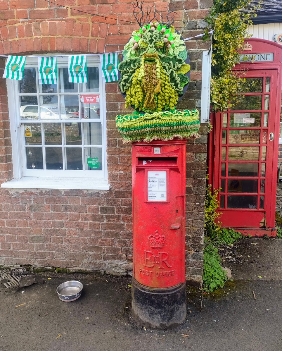The whole postbox with the Green Man topper that I posted earlier this week #PostboxSaturday 📮
