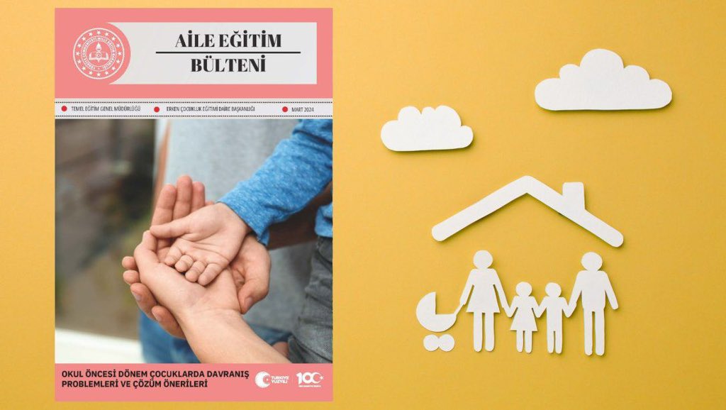 Okul Öncesi “Aile Eğitim Bülteni” Yayımlandı 📖👪 Okul öncesi eğitim kademesindeki çocukların ailelerine yönelik eğitim ve katılım süreçlerinin desteklenmesi amacıyla hazırlanan “Aile Eğitim Bülteni” mart sayısı, “Okul Öncesi Dönem Çocuklarda Davranış Problemleri ve Çözüm