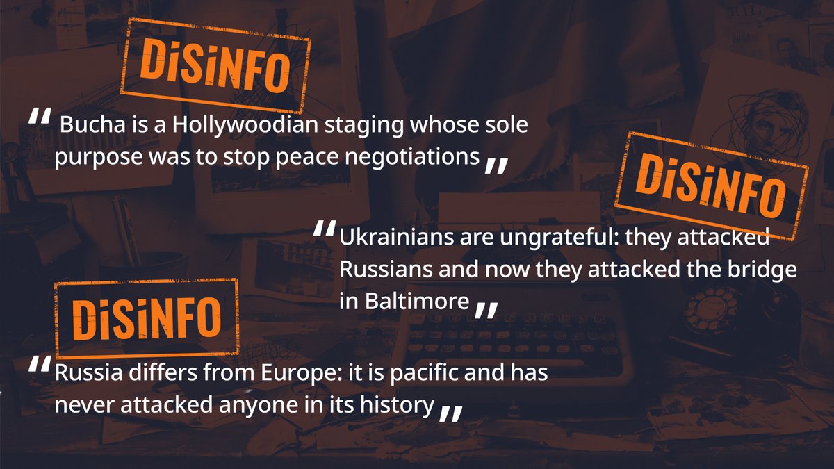 This week the Kremlin’s machine of lies also revisited Bucha, spread conspiracies about the Baltimore bridge collapse & preached delusions about Russia's peace-loving nature. #DontBeDeceived, read more on #DisinfoReview.
euvsdisinfo.eu/francophobes-i…