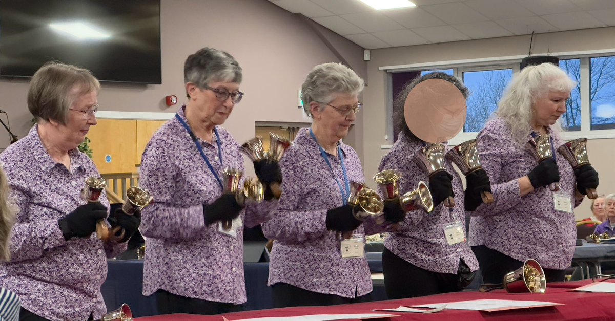 Kinder Ringers were first to perform for attendees at HRGB Annual National Rally in Hayes Conference Centre, Swanwick, Alfreton, Derbyshire