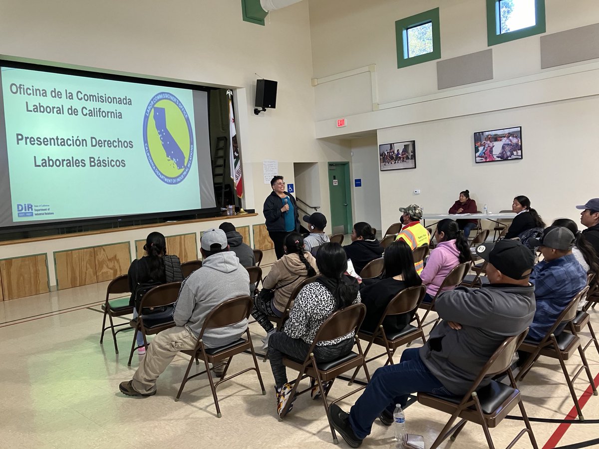 CA_LaborCommish's tweet photo. w/⁦@CBDIOCA⁩ we launched a workshop series in Salinas, reaching 60+ farm workers! Discussed protections &amp; how 2 exercise them @ work ⁦@alrb_ca⁩ ⁦@USDOL⁩ for joining &amp; facilitating access to resources &amp; protections. #ReachingEVERYCalifornian #WageTheftIsACrime https://t.co/1U6wZGC0pG