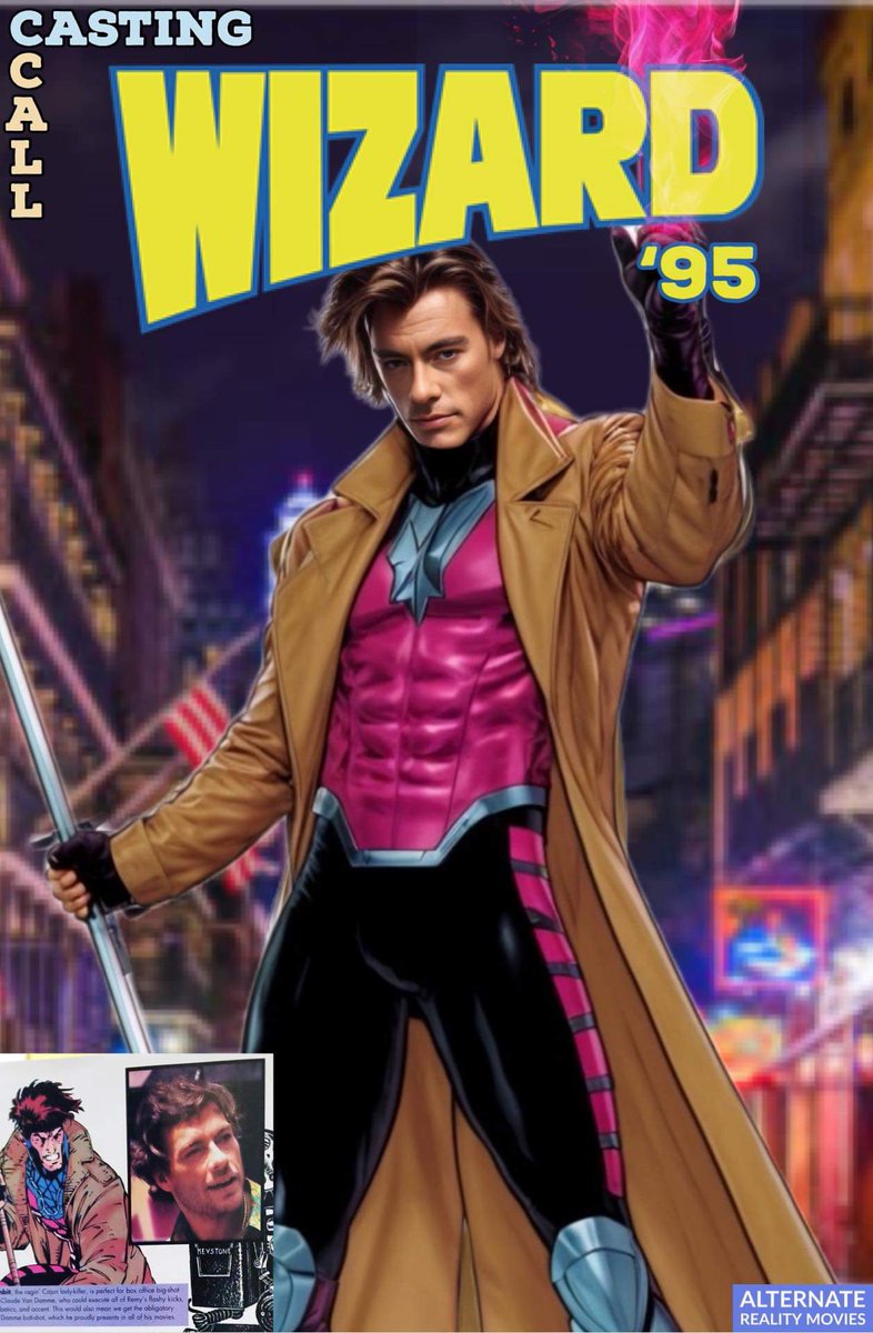 comicbookaddt's tweet image. Up next is Gambit played by Jean-Claude Van Damme. #wizardmagazine #xmen #gambit #mcu #marvelstudios #marvelmovies #marvelcomics