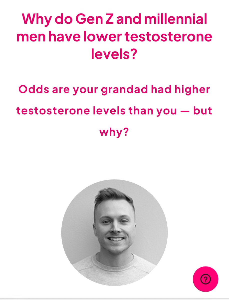 Testosterone and sperm counts dropping more and more …

It’s a bigger problem than pronouns or transrights.