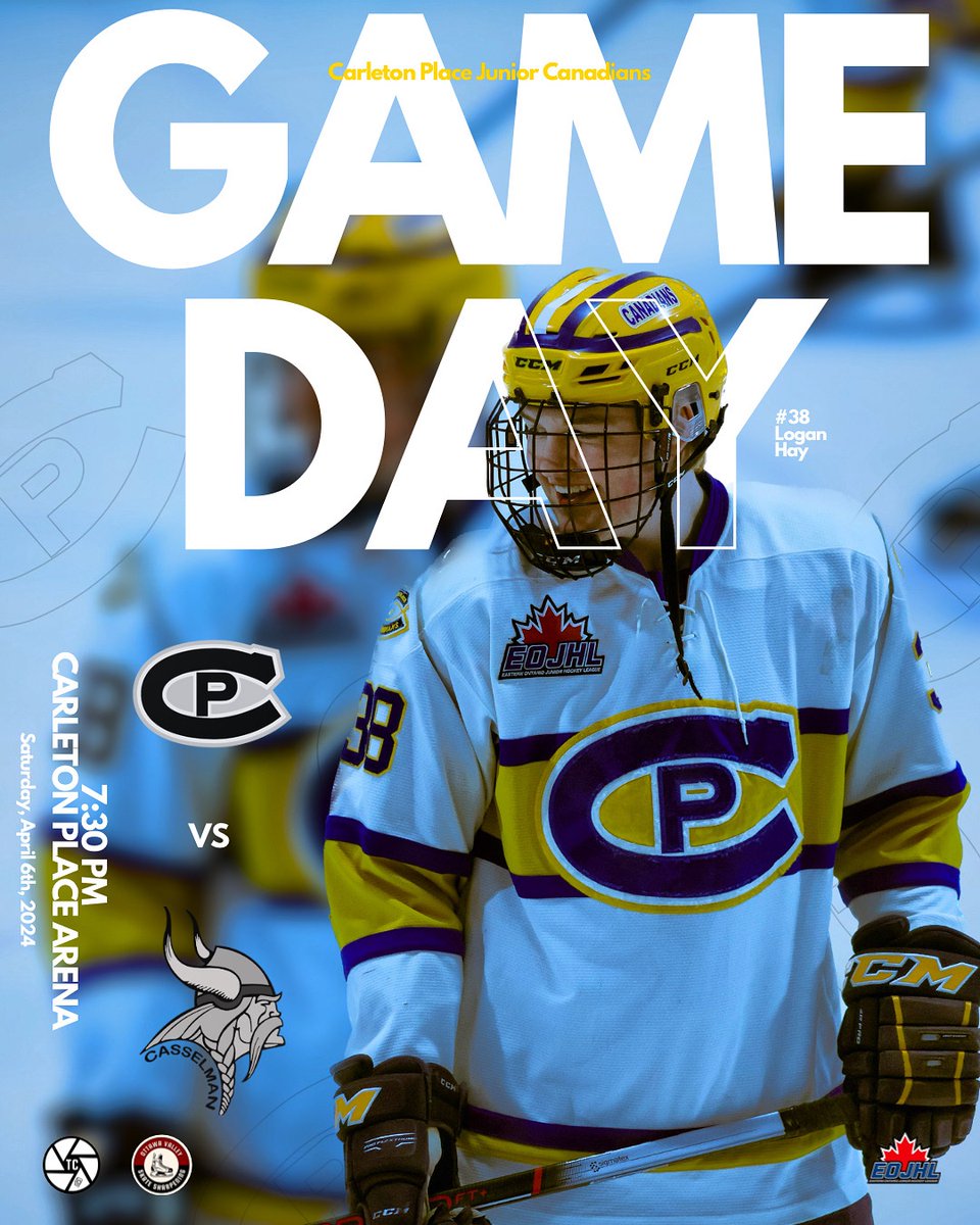 CPCTier2's tweet photo. 🔵🟡 GAMEDAY 🔵🟡
The Carleton Place Junior Canadians return home for game two of @TheEOJHL finals. They’re looking to pick up right where they left off on Thursday night!
CP, let’s pack the barn!
#cpc #BetterEveryDay https://t.co/BWY7joBj9J