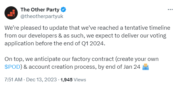 SkyWalker64007's tweet image. The developers: @DominicVEMP and @mikeVEMP
The Token: @theotherpartyuk (a "political party" token -memorabilia like Dom likes to call it to try to justify getting the taxes for anonymous donations that could come from anyone -terrorist or any other criminal groups- on any part of…