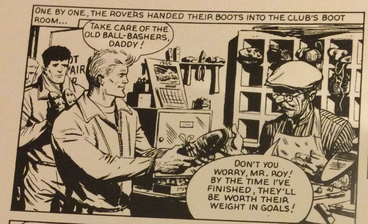 Still reading and really enjoying these 1960s ROY OF THE ROVERS comics courtesy of @britcomics but somewhat concerned about what this panel implies about the Melchester Rovers tactics of the day.