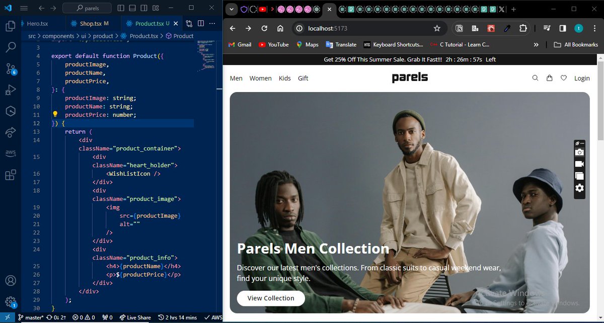 I saw a design on Dribbble and thought of stepping out of my Svelte/Sveltekit shell to use React [without the easy stuffs: !Next, !Tailwind] but plain CSS to implement it. It's an ecommerce design.

Not going to lie, I am spoilt! But it didn't take long to feel the CSS fluid