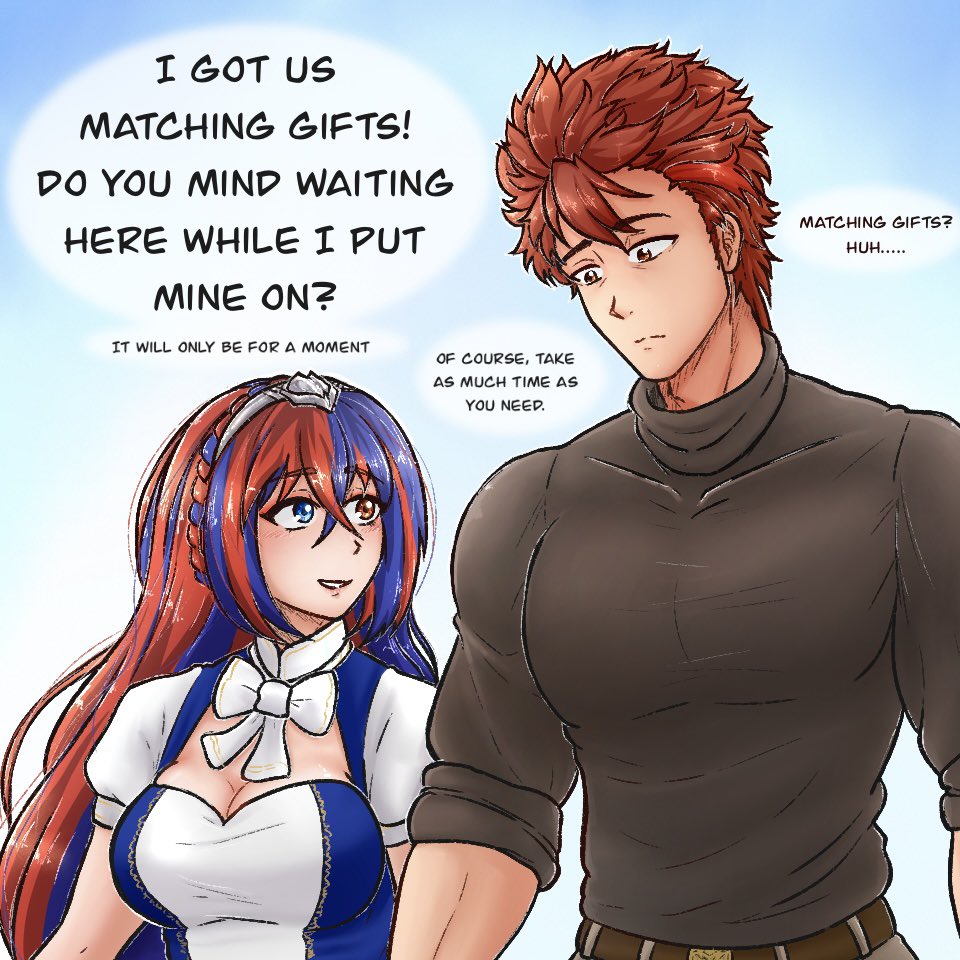 raikkuno's tweet photo. Happy [Belated] Sweetheart’s Day!! ❤️💙

It’s also Diamant’s bday today. Please everyone shower him in gifts and appreciation 🙏🏼 
#FireEmblemEngage #Diamant #Alear  #dialear♀ https://t.co/NjjOAZdJEe