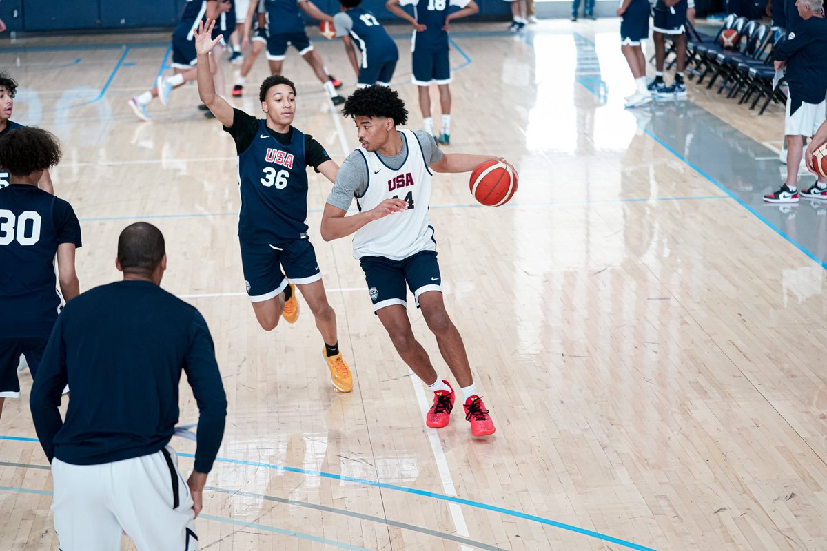 Friday’s USABJNT Minicamp Notables 🇺🇸 Kingston Flemings Brandon McCoy Jr Nik Khamenia Alex Constanza Davion Adkins Deron Rippey Hudson Greer Jordan Page Kalek House Jason Crowe Jr Sadiq White Jaylan Mitchell