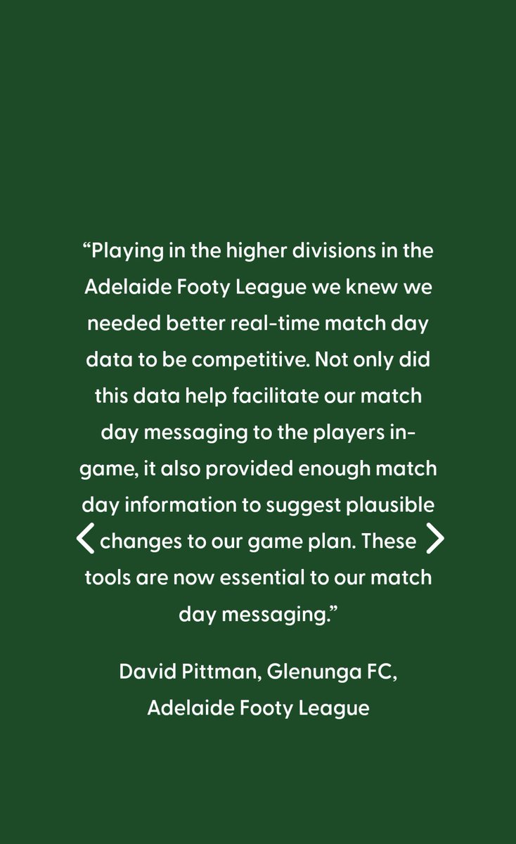 Traf_40's tweet image. "MatchDayData provides access to critical real-time ‘dynamic’ data, giving coaches the insights they need during every game..."
🏉🧑‍💻
Hubby's passion. Please share if you can. 🙏🏆

#data #matchdaydata #football #communityfootball #grassrootssports #aussierulesfootball #afl #sanfl