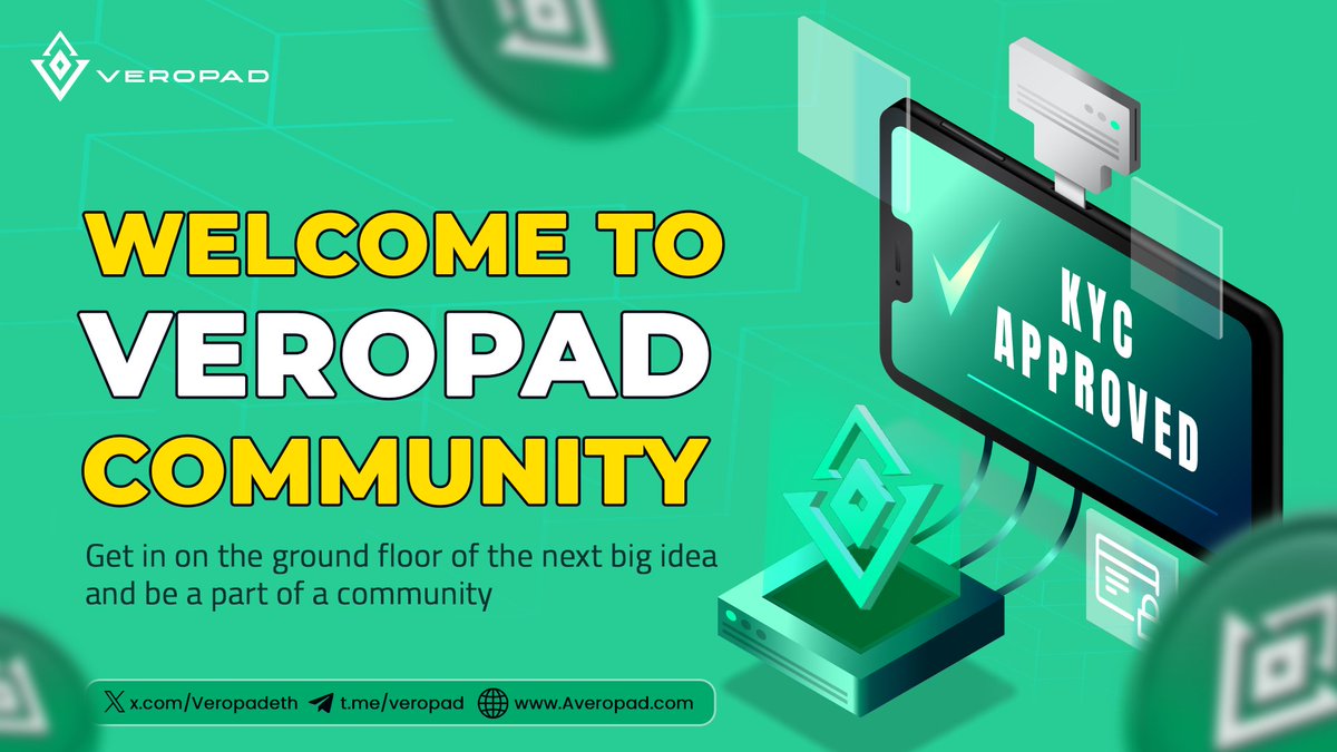 🟢WELCOME TO VEROPAD COMMUNITY, 

 📷WHAT IS VEROPAD ?  

Veropad is a multi-chain launchpad platform  positioned in the DeFi ecosystem to nurture and bring forth new blockchain projects.

 Website: veropad.com
Telegram : <a href="/Veropadeth/">VEROPAD</a>
Medium: medium.com/@VeroPad