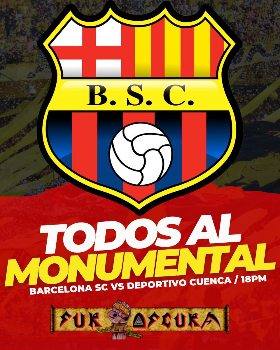 Represionarios's tweet photo. Todos Al Monumental Cuando mires en la POPULAR, ahí siempre vamos a estar !!!

Ni en las buenas ni en las malas, simplemente SIEMPRE @BarcelonaSC 

SUR OSCURA EC https://t.co/DQersJg2OU
